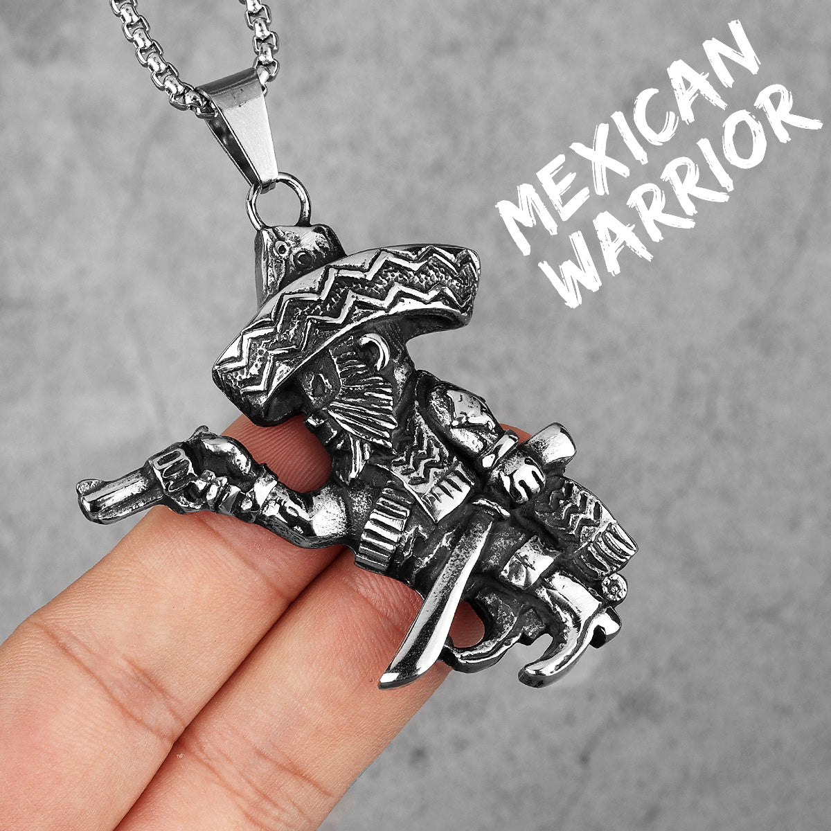 The Amigo | 316L No Fade Stainless Steel Unique Personality Warrior Hip Hop Pendant