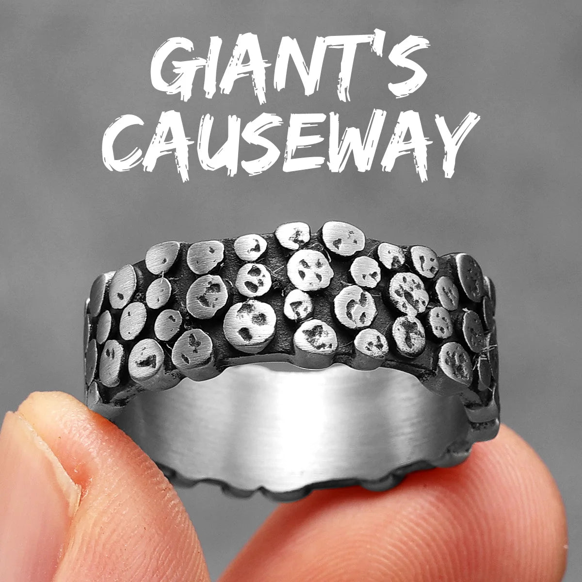 Geo | 316L No Fade Stainless Steel Geometric Cut Unique Personality Men's Ring