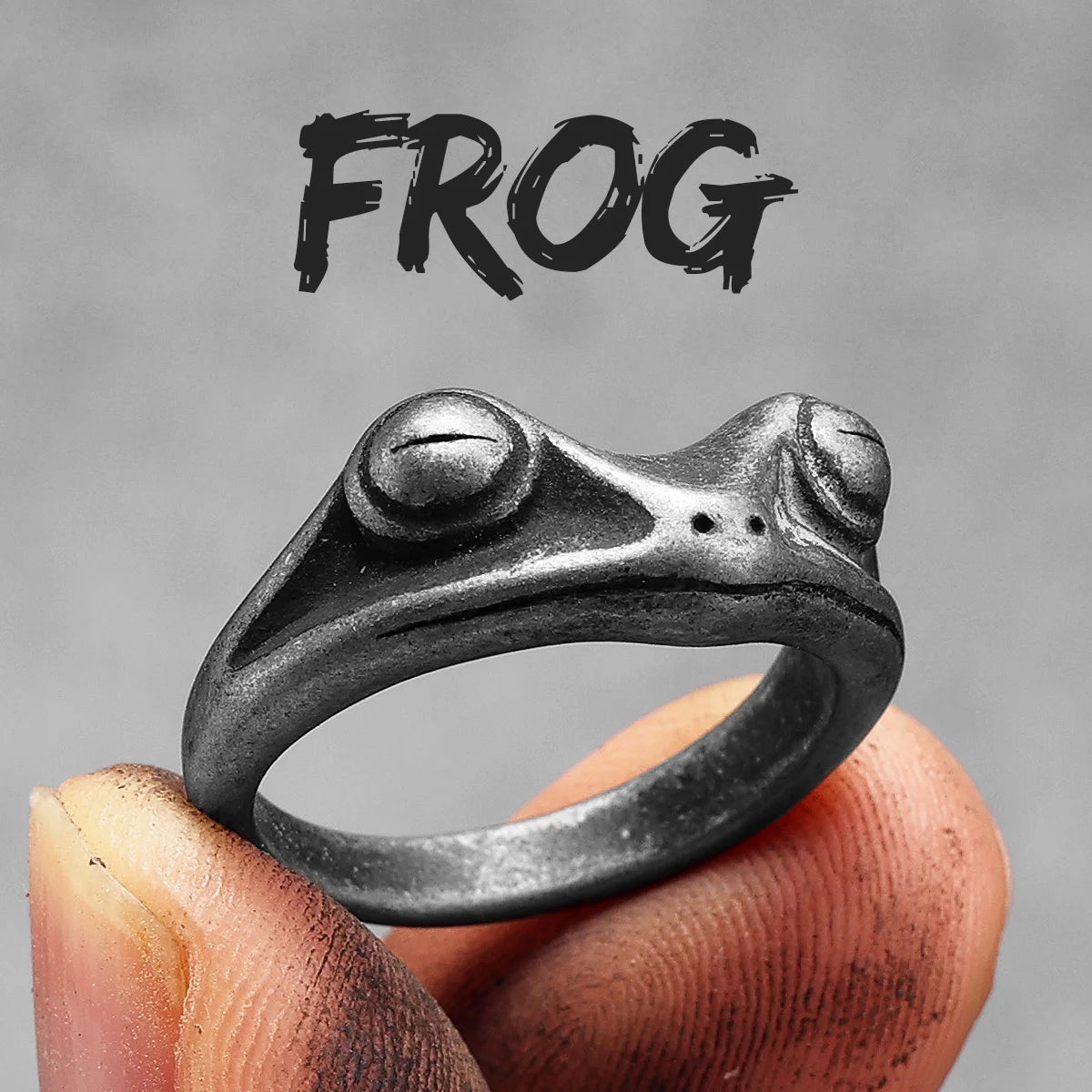 Frog Prince | 14k Gold Brushed over No Fade 316L Stainless Steel Mythical Rings