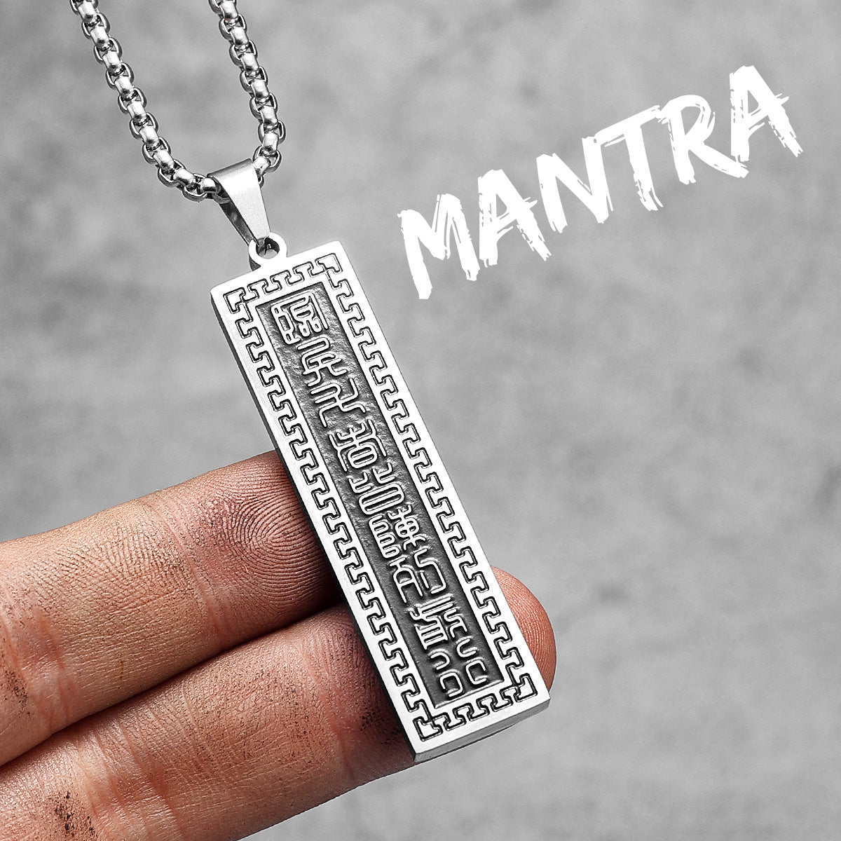Taoism | 316L No Fade Stainless Steel Nine-character Mantra Pendant