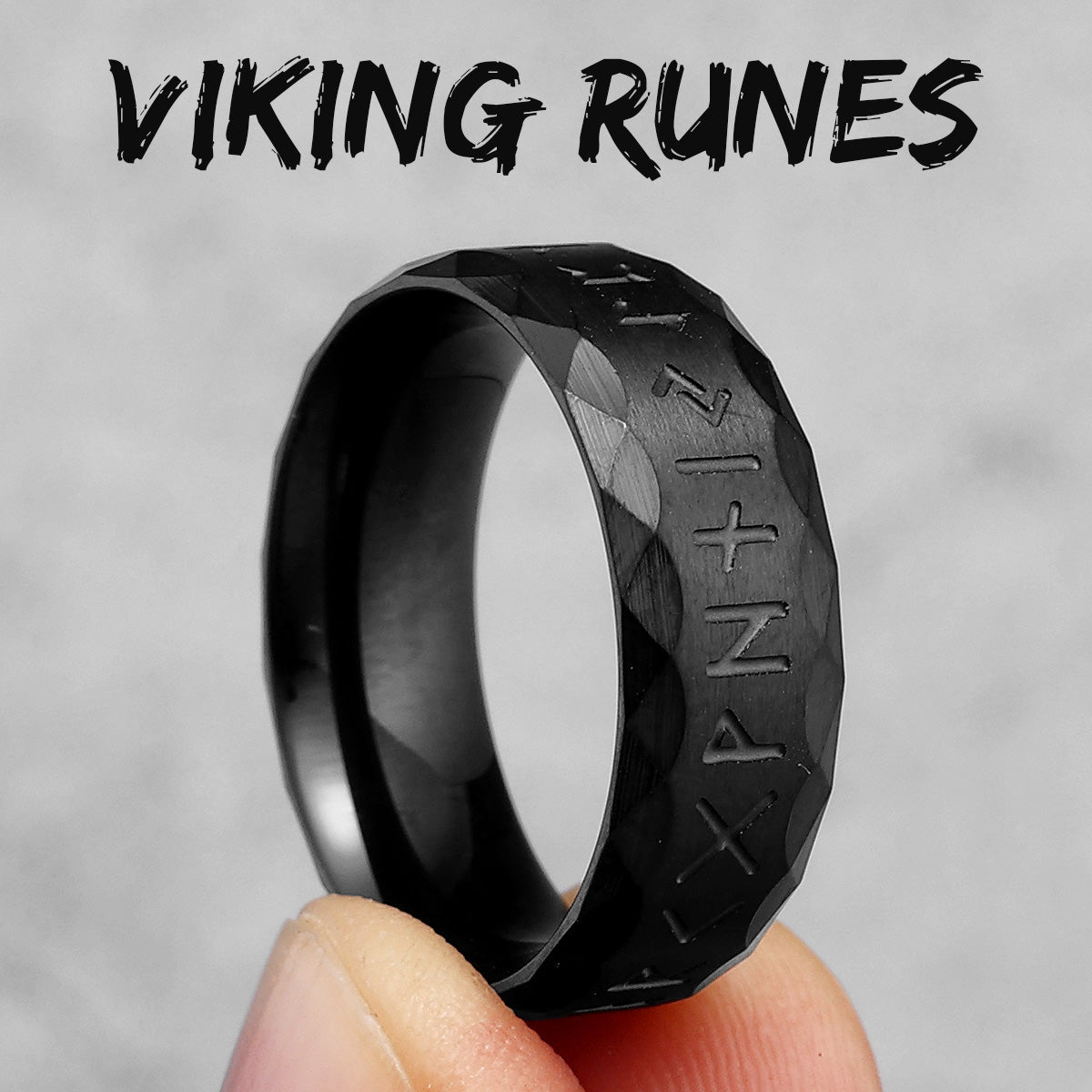 Vintage Nordic Letters | 316L Stainless Steel Vikings Runes Writings Street Style Rings