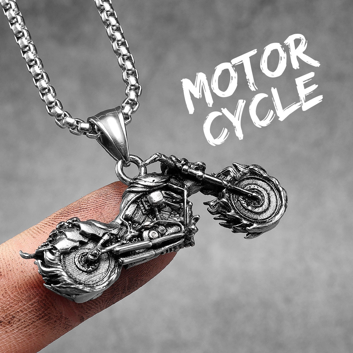 Biker Style Series | 316L Stainless Steel Motorcycle Series Pendant Chain Necklaces