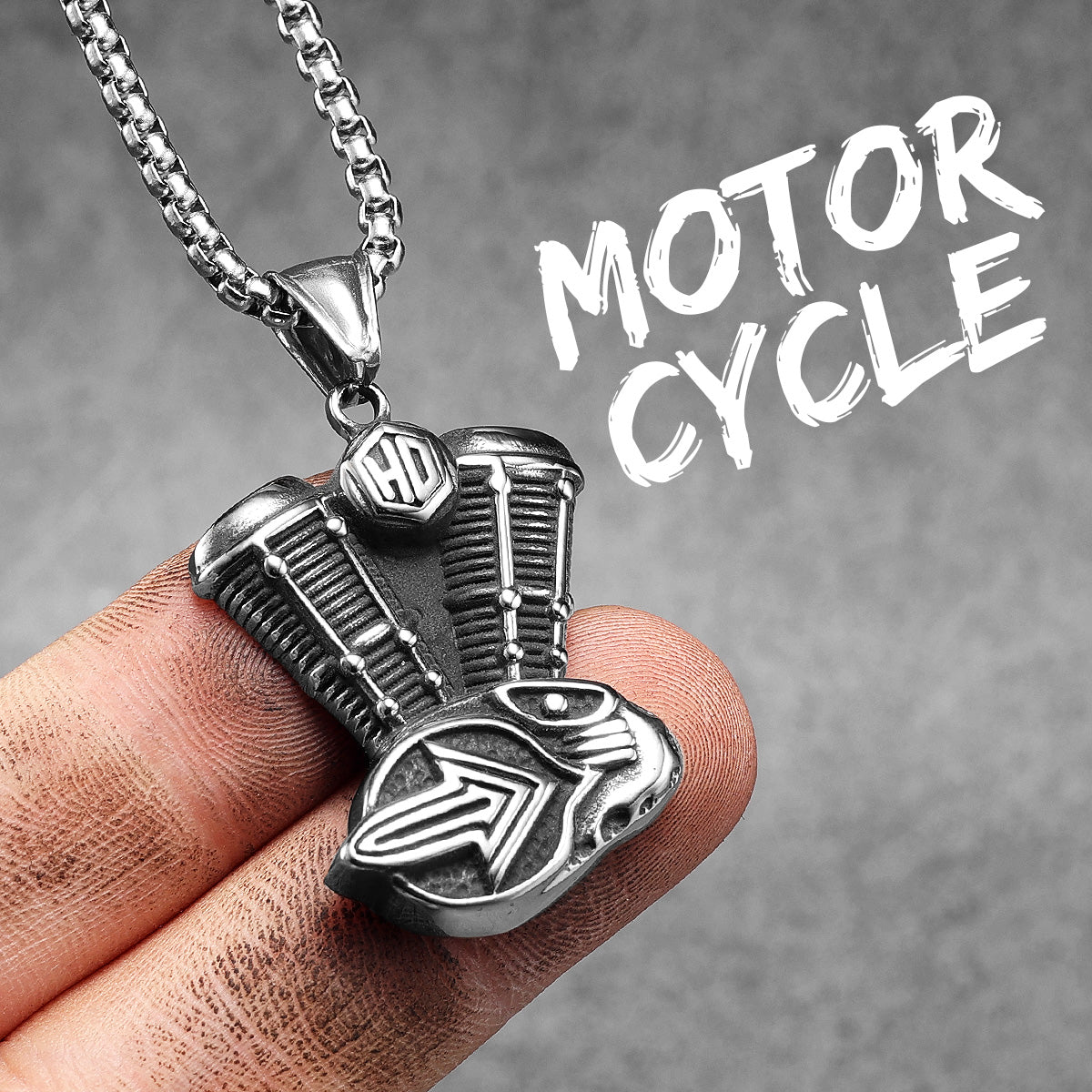 Biker Style Series | 316L Stainless Steel Motorcycle Series Pendant Chain Necklaces