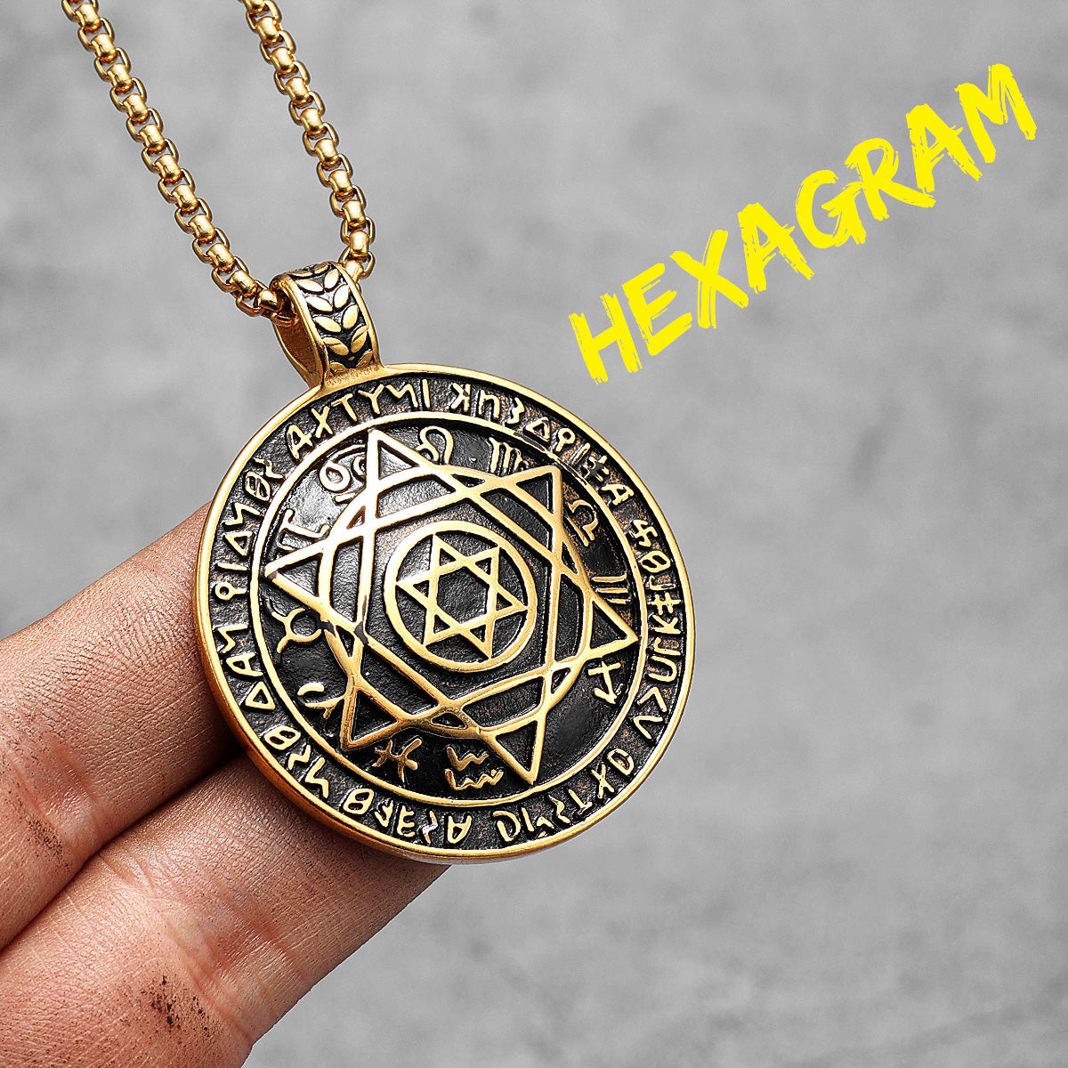 Hexagram | Judaism Star of David 14k Gold No Fade Stainless Steel Street Style Pendant