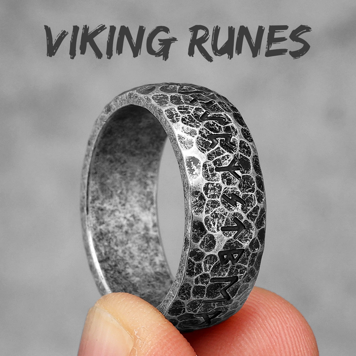 Viking Rune | 316L Ancient Alphabet Viking Letters Street Stylish Men's Vintage Rings