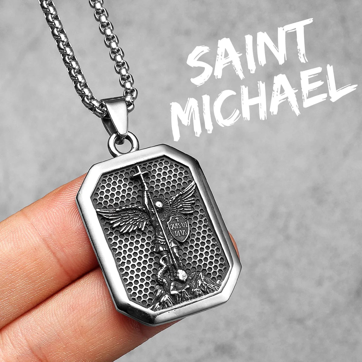 Divine Protection Collection | 316L No Fade Stainless Steel Arch Angel St.Michael Amulet