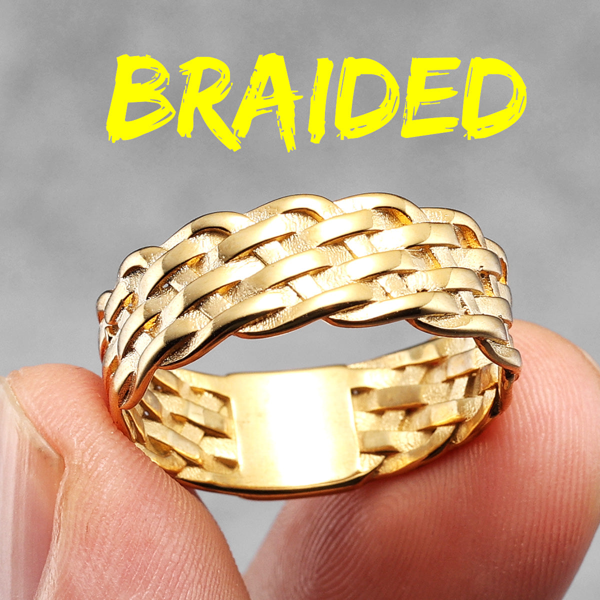 Interwoven Collection | 316L No Fade Stainless Steel Weaving Hollow Luxury Rings