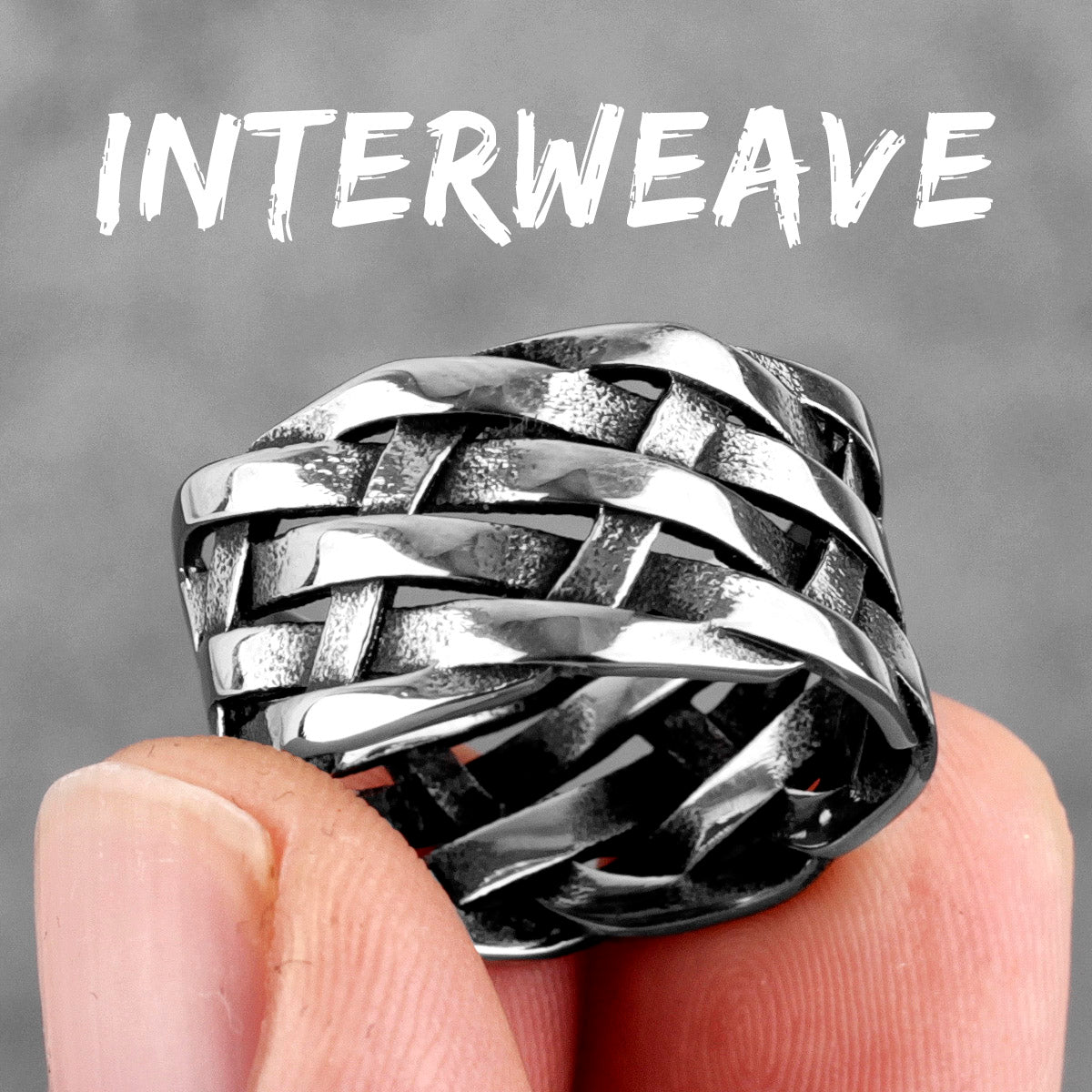Interwoven Collection | 316L No Fade Stainless Steel Weaving Hollow Luxury Rings