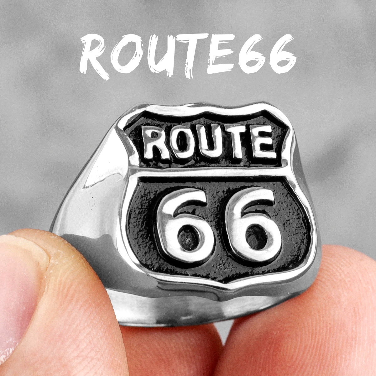 America The Beautiful | Pioneer Famous Route 66 No Fade Stainless Steel Street Style Rings