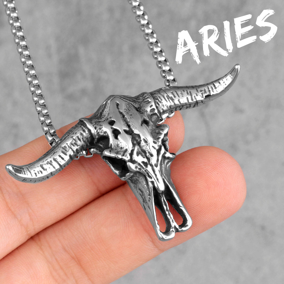 The Bull | 316L No Fade Stainless Steel Skull Street Style Symbolic Pendant