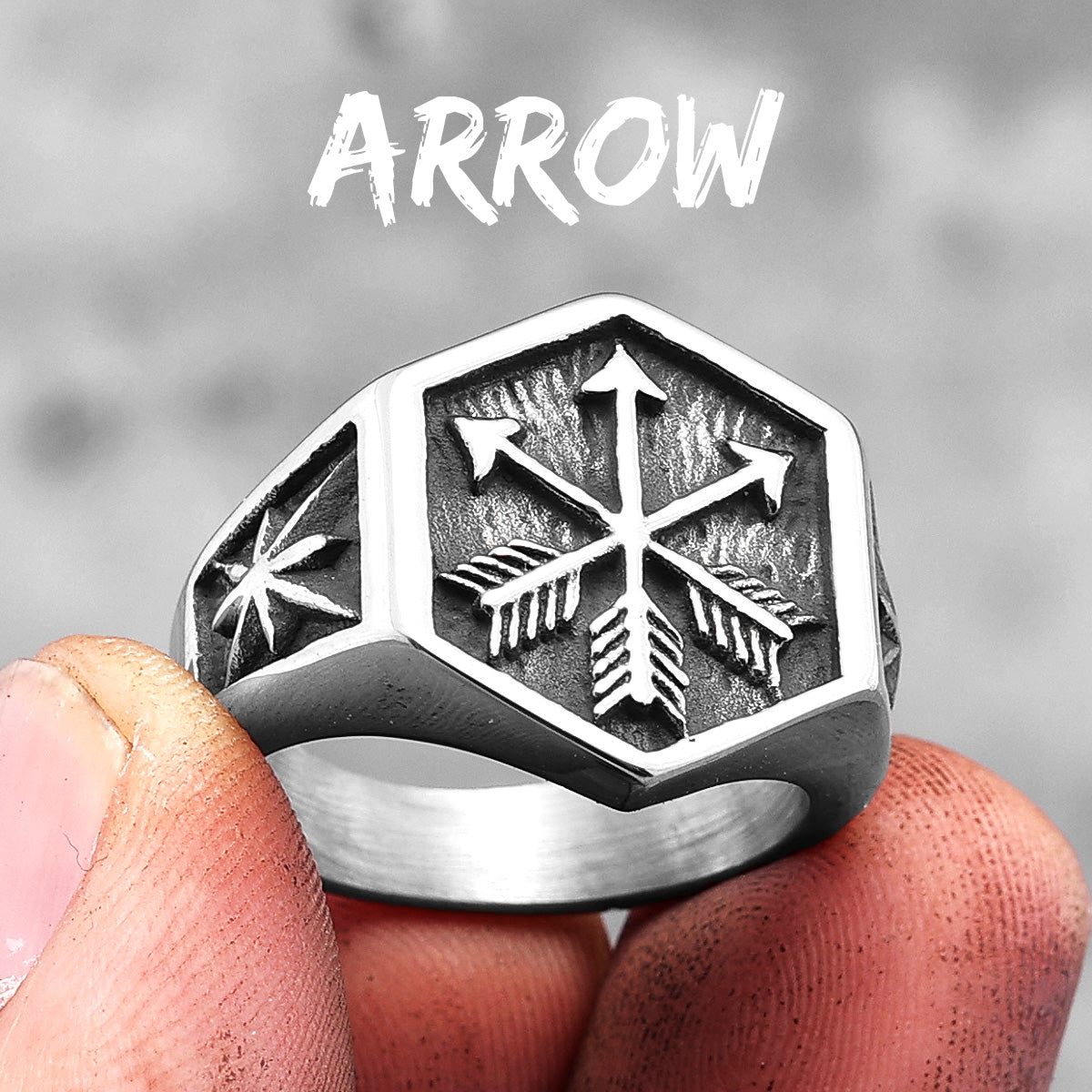 Arrow of Eros | Solid Stainless Steel Mythical Eros Street Stylish Unique Rings