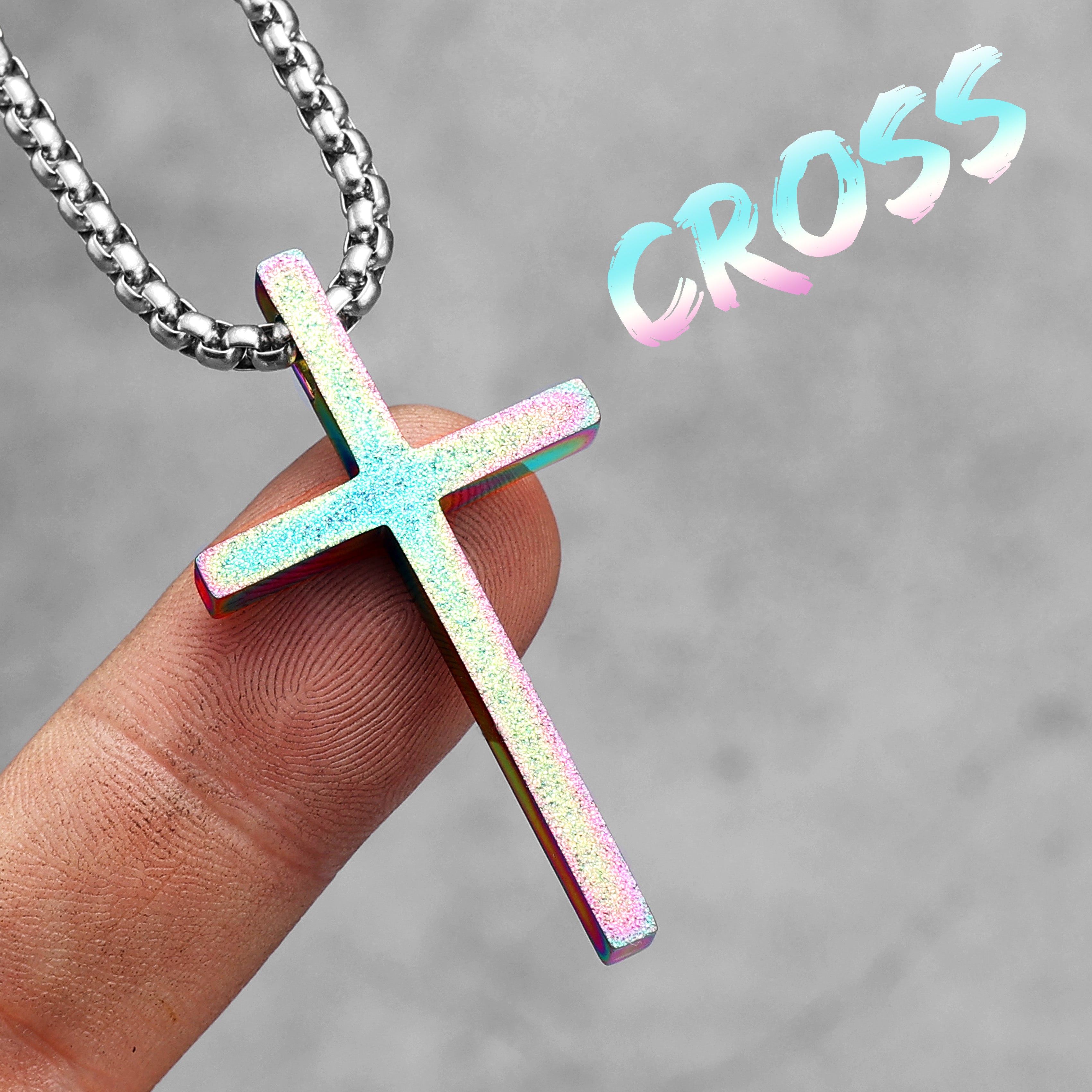 Frosted Texture Cross | 14k Gold No Fade Solid Stainless Steel Hip Hop Spiritual Pendant