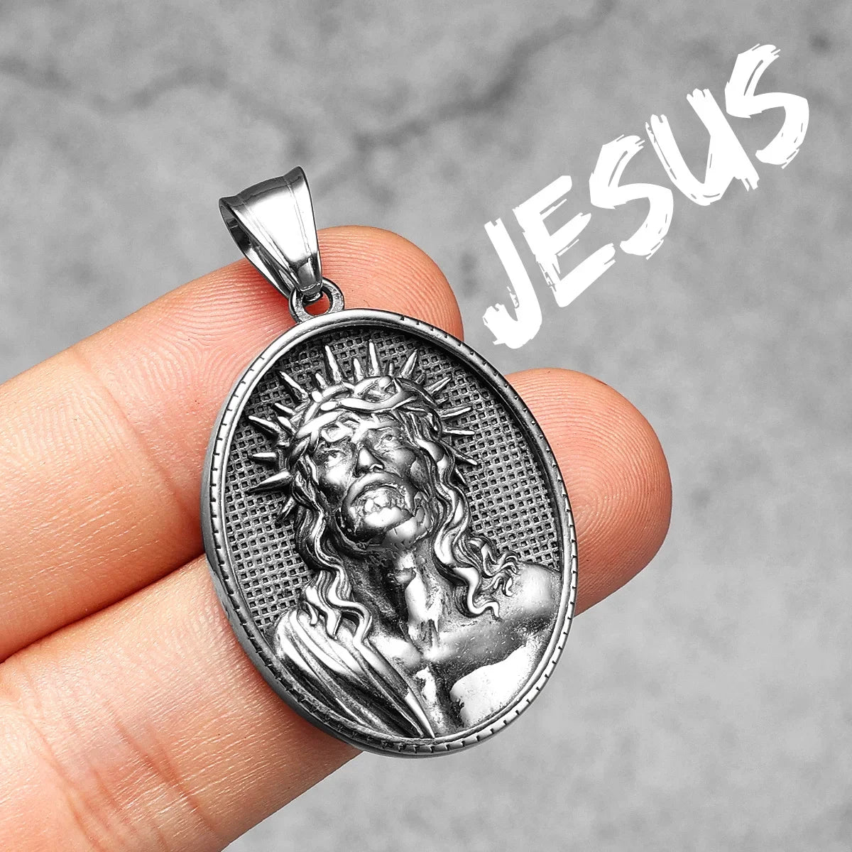 The Christ Collection | Christian Jesus Heart Solid Stainless Steel Spiritual Pendants