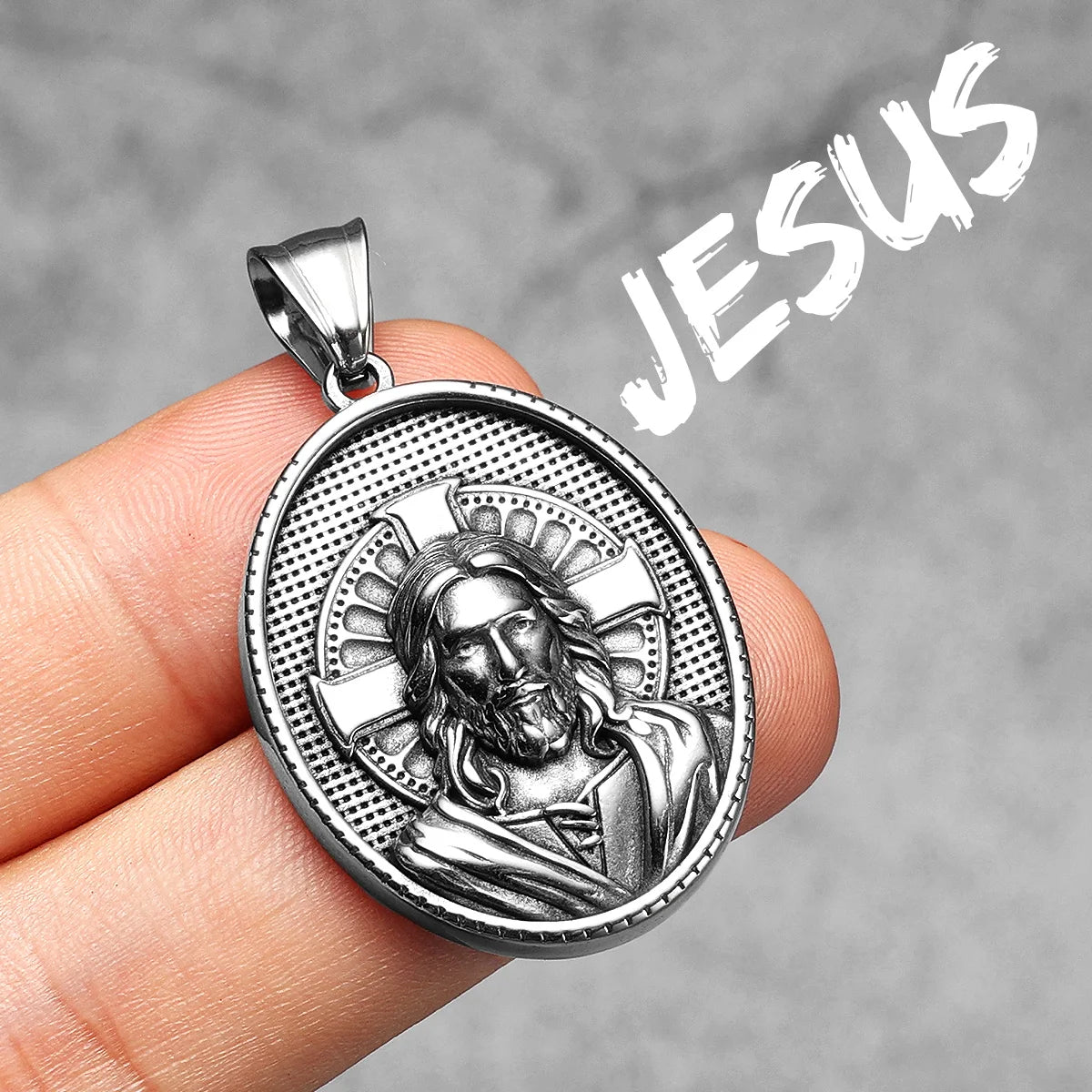 The Christ Collection | Christian Jesus Heart Solid Stainless Steel Spiritual Pendants