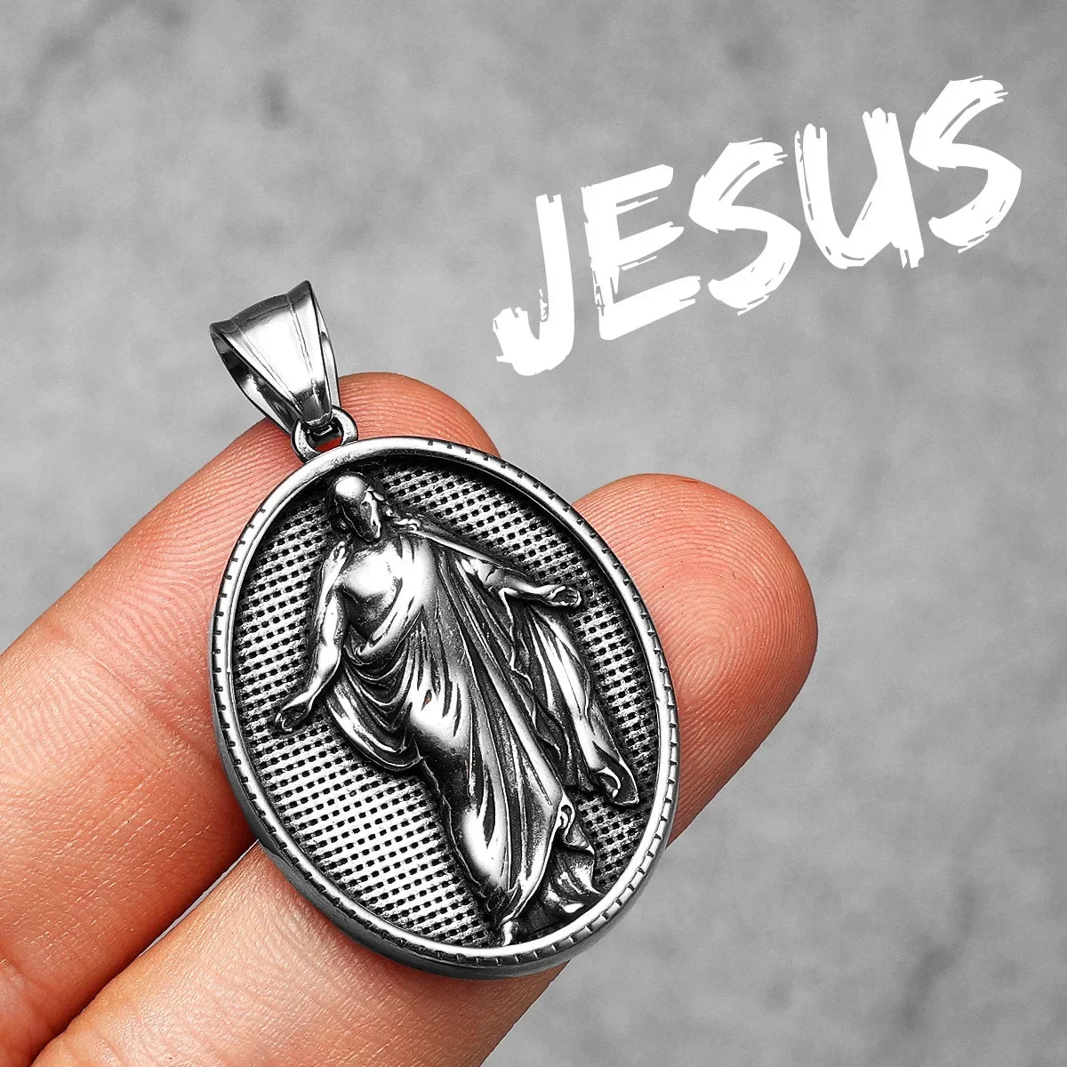 The Christ Collection | Christian Jesus Heart Solid Stainless Steel Spiritual Pendants
