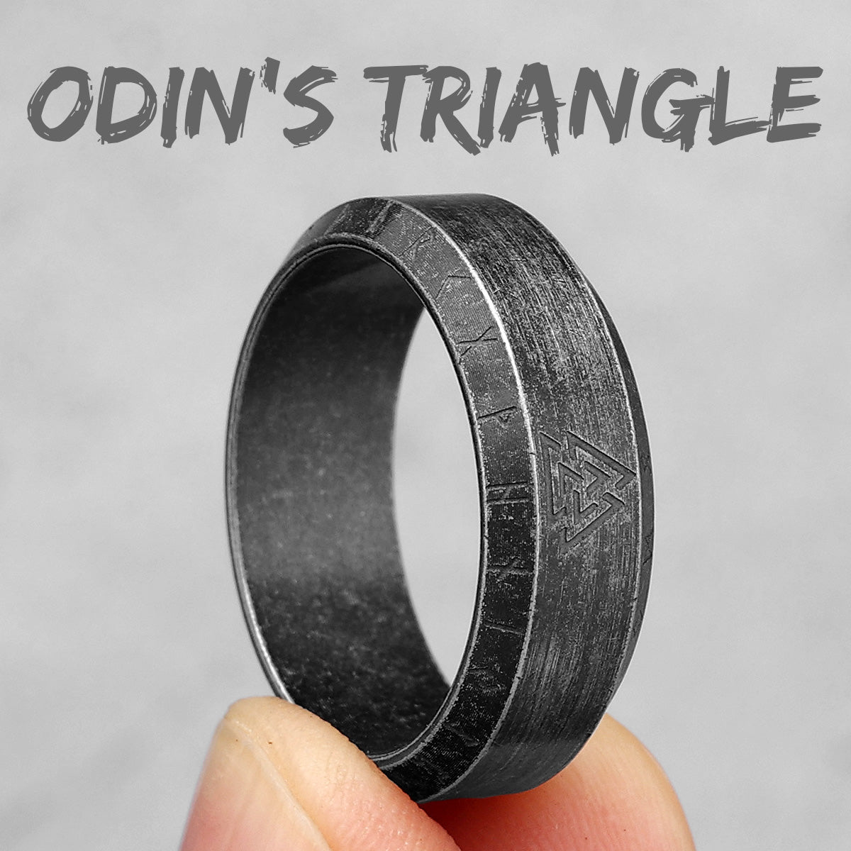 Steel Black Collection | 316L Black Stainless Steel Vintage Look Myth Of Odin Rings