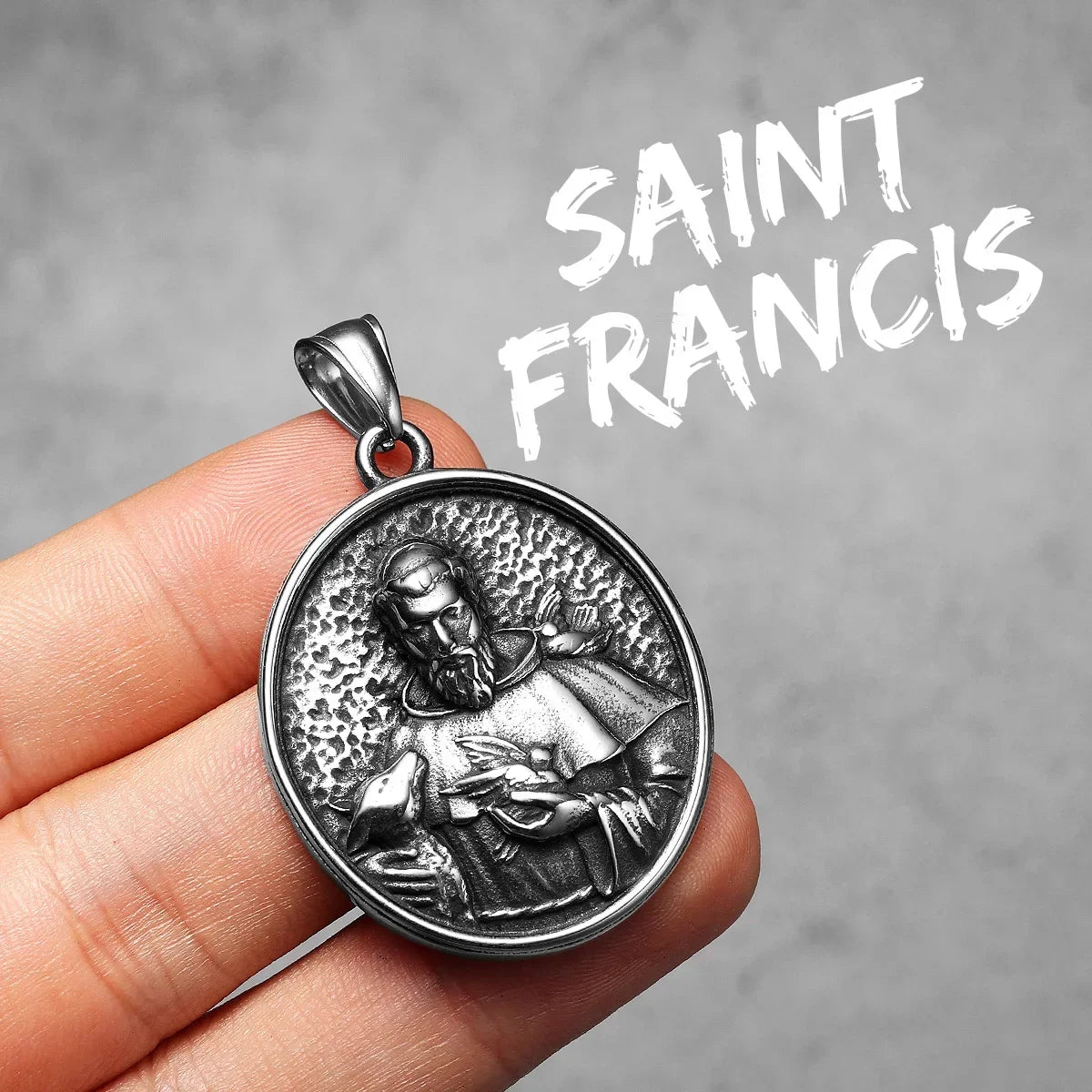 Hall Of Saints | 316L Solid Stainless Steel Holy Father Joseph Saint Pendant Collection