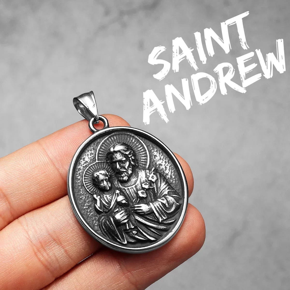 Hall Of Saints | 316L Solid Stainless Steel Holy Father Joseph Saint Pendant Collection