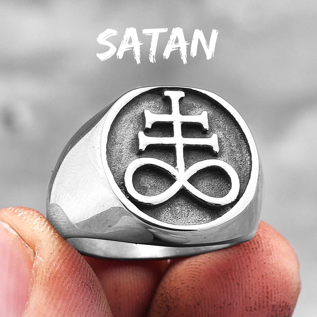 The Devil's Collection |  316L Solid Stainless Steel Lucifer Satan Pentagram Rings
