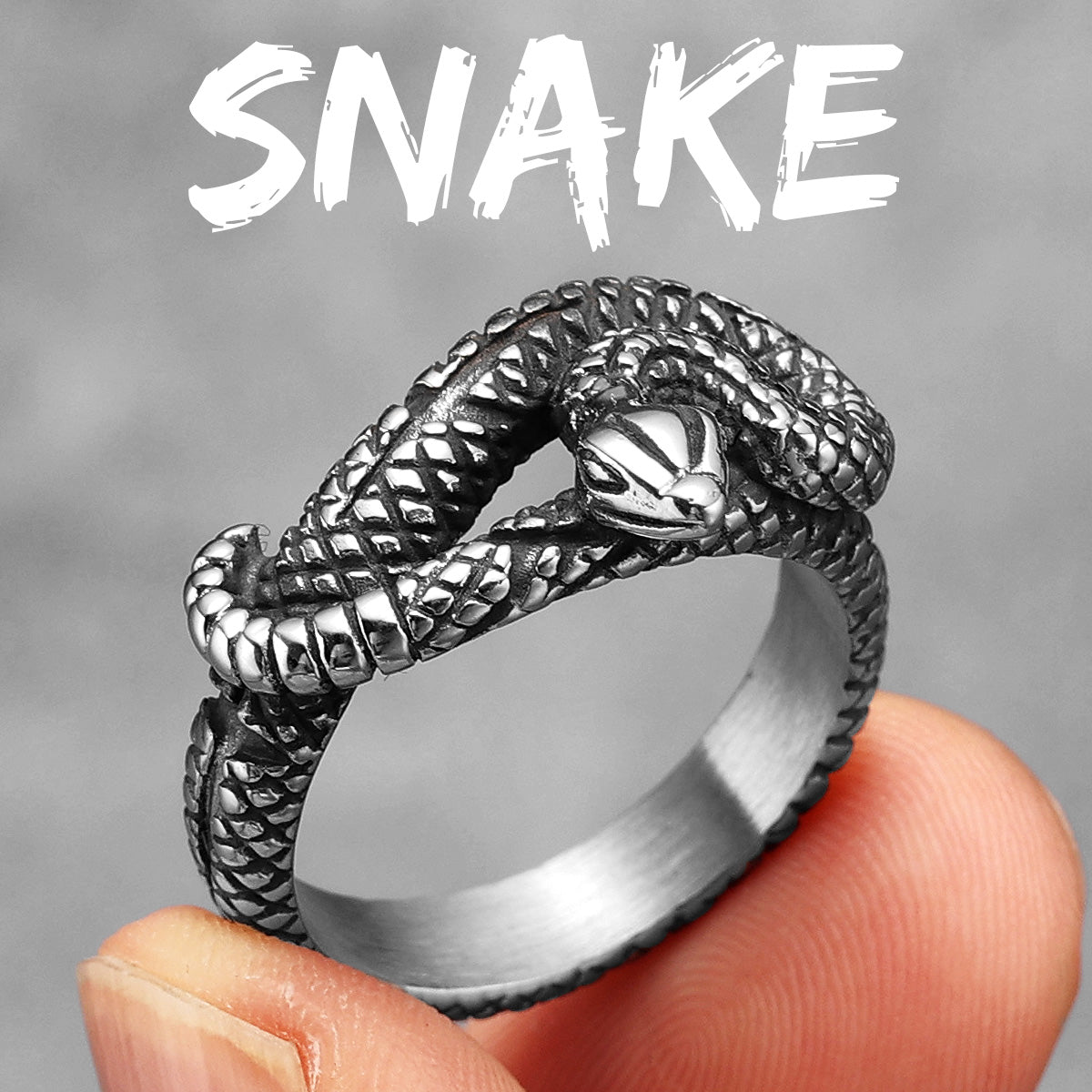 Snake Collection ll | No Fade 316L Solid Stainless Steel Men Snake Rings