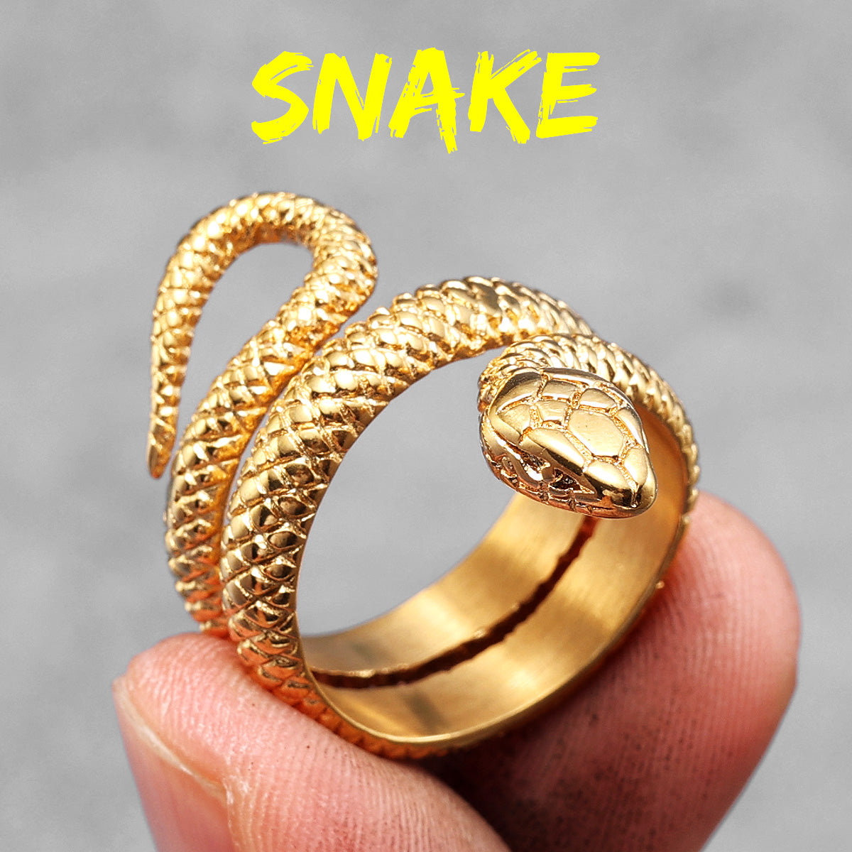 Snake Collection ll | No Fade 316L Solid Stainless Steel Men Snake Rings