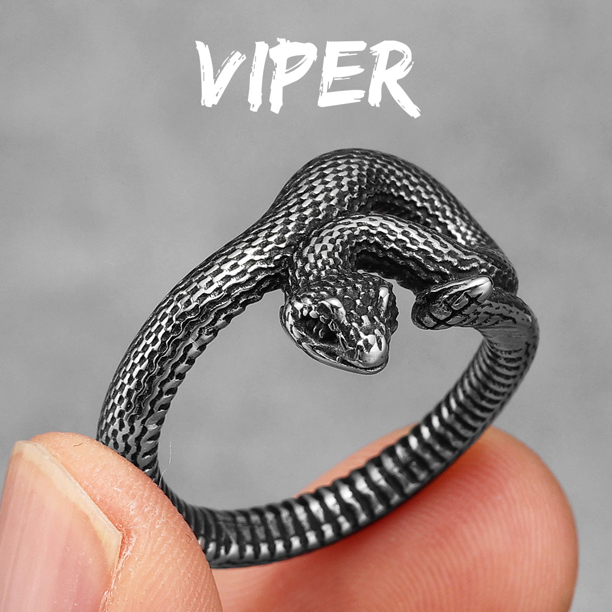 Snake Collection ll | No Fade 316L Solid Stainless Steel Men Snake Rings