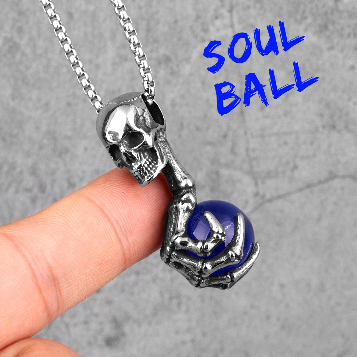 Captured Soul | Skull Claw Soul Ball 316L Solid Stainless Steel Hip Hop Street Pendant