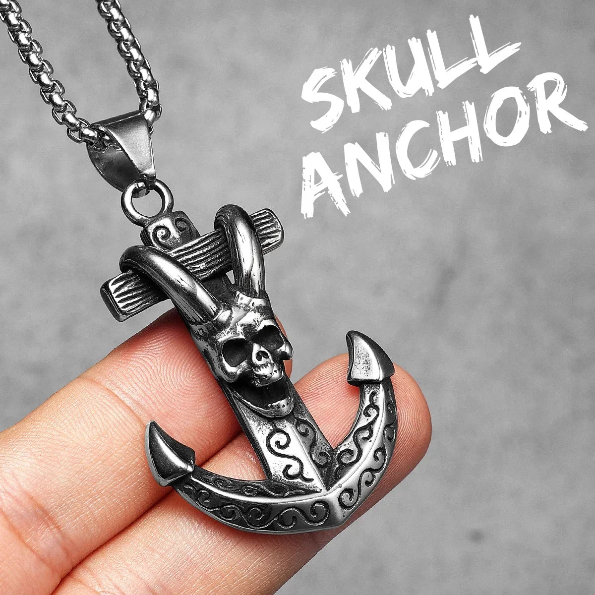 Pirate Collection | 316L No Fade Solid Stainless Steel Anchor Skull Street Wear Pendants