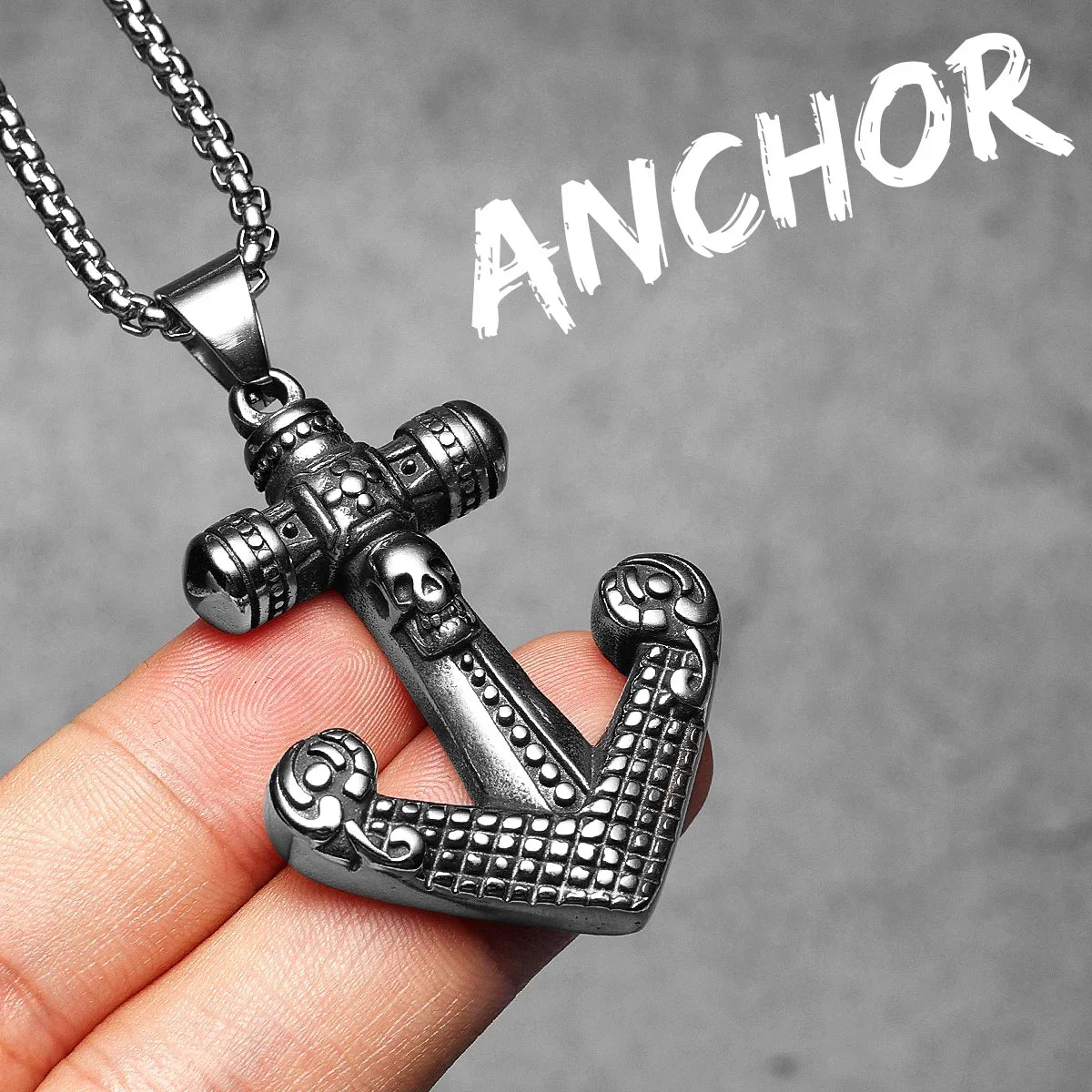 Pirate Collection | 316L No Fade Solid Stainless Steel Anchor Skull Street Wear Pendants