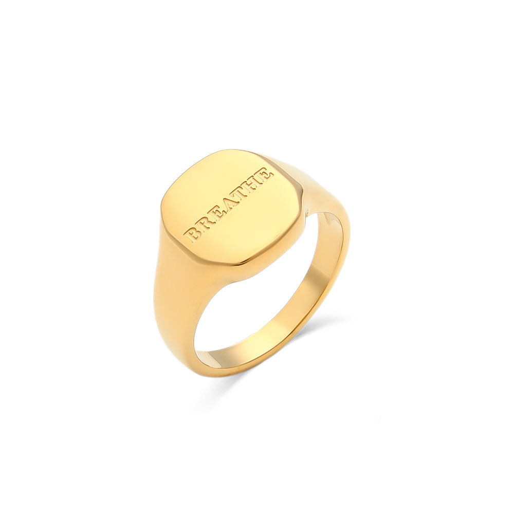 Believe In You | No Fade 18k Gold Over Stainless Steel Motivational Engraved Rings