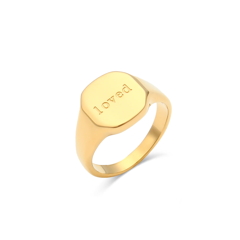 Believe In You | No Fade 18k Gold Over Stainless Steel Motivational Engraved Rings