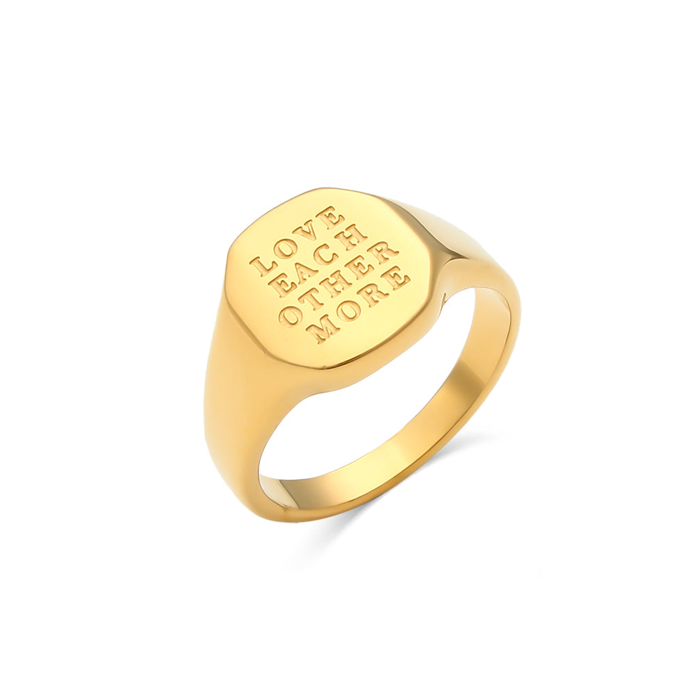 Believe In You | No Fade 18k Gold Over Stainless Steel Motivational Engraved Rings