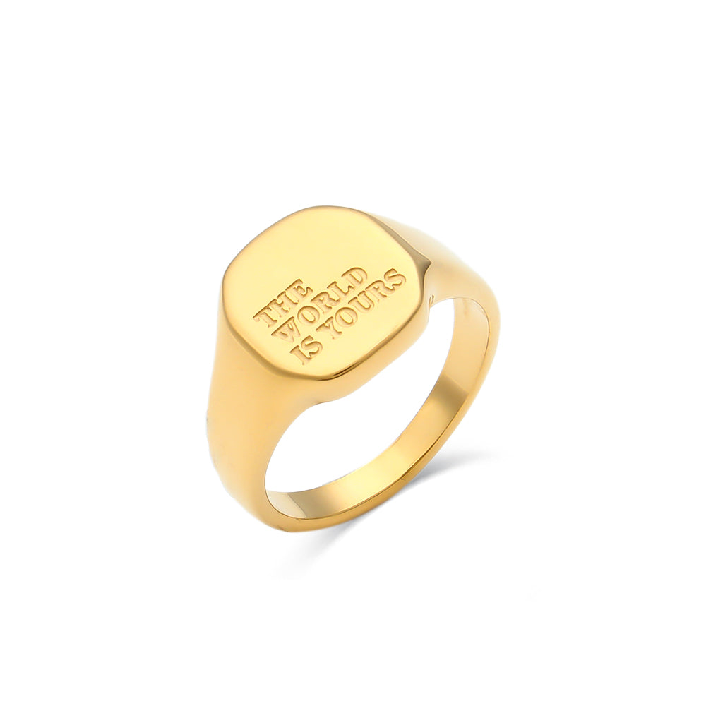 Believe In You | No Fade 18k Gold Over Stainless Steel Motivational Engraved Rings