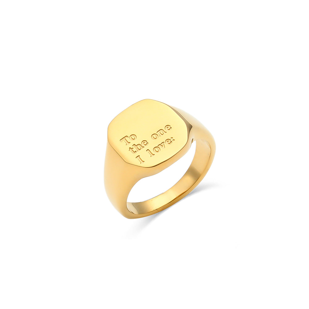 Believe In You | No Fade 18k Gold Over Stainless Steel Motivational Engraved Rings