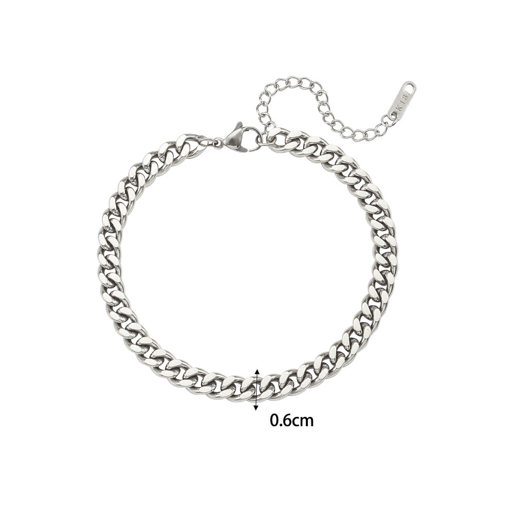 18k Gold Stainless Steel Cuban Rope Tennis Link No Fade Street Style Braclets