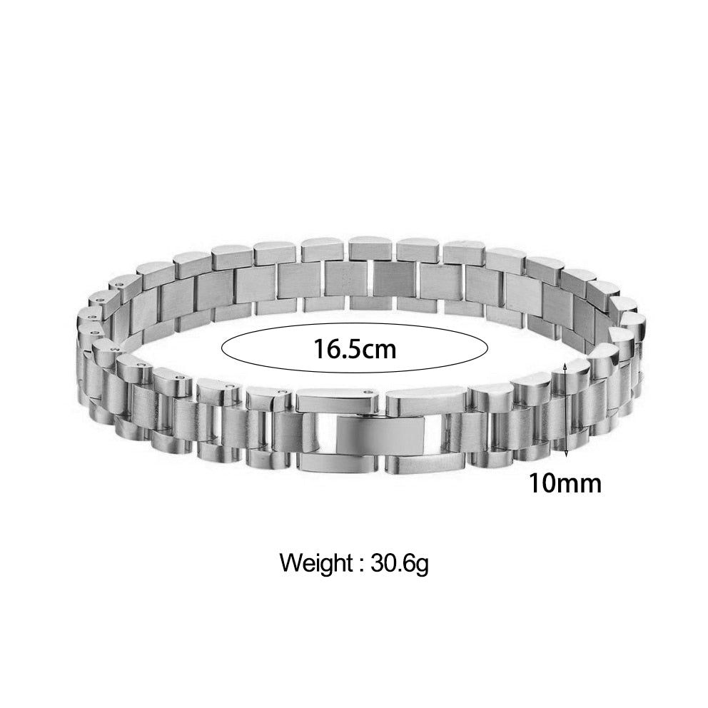 18k Gold Stainless Steel Cuban Rope Tennis Link No Fade Street Style Braclets