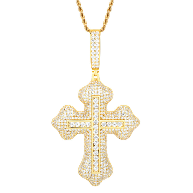 Spirit Within | Luxury Moissanite Diamond Solid 925 Silver Hip Hop  Cross Pendant