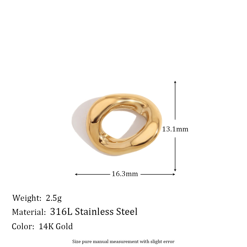 Ladies DIY 18k Gold Over No Fade Solid Stainless Steel Perforate 3D Buckle Pendants