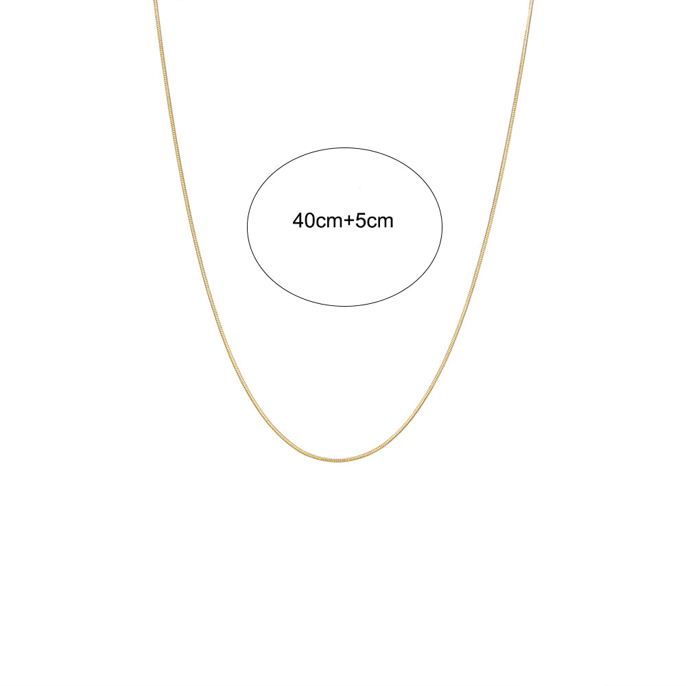 No Tarnish No Fading Stainless Steel 18K Gold  Herringbone Thin Snake Chain Layer Necklace
