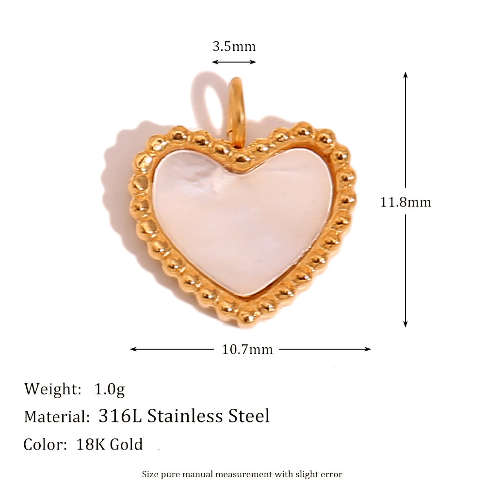 18k Gold Waterproof DIY Retro Style Moon Star Agate Stone Heart Pendant Necklace Bracelet