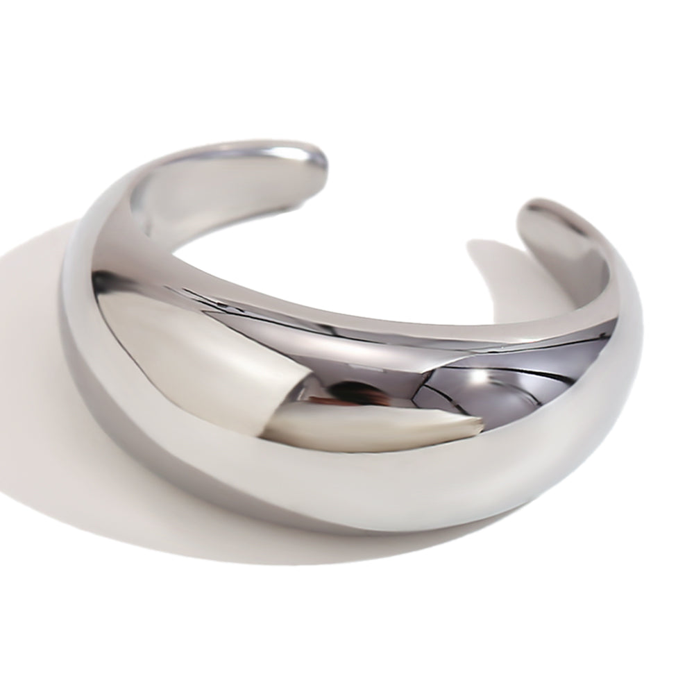 Women's 18k Gold Waterproof Stainless Steel Opening Cocktail Ring