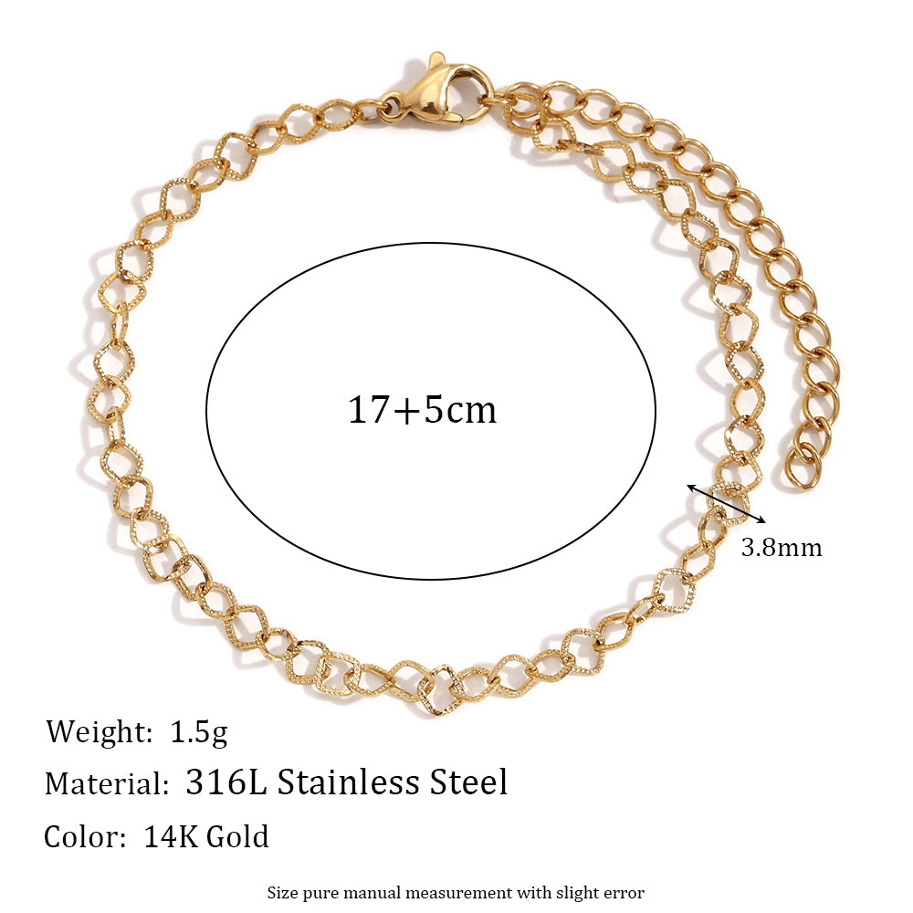 14k Gold Stainless Steel Waterproof 4/6/8/10mm Multi Size Stainless Steel Bow Tie Necklace