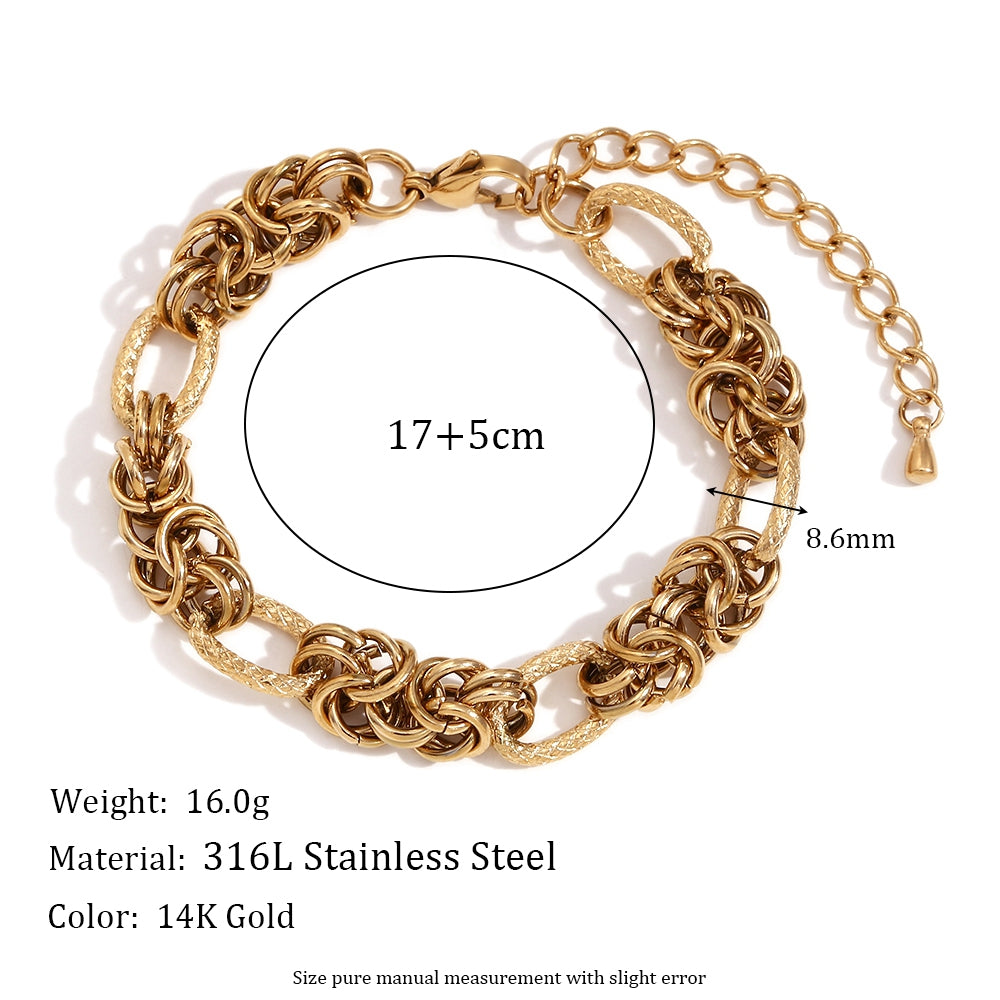 14k Gold Stainless Steel Waterproof 4/6/8/10mm Multi Size Stainless Steel Bow Tie Necklace