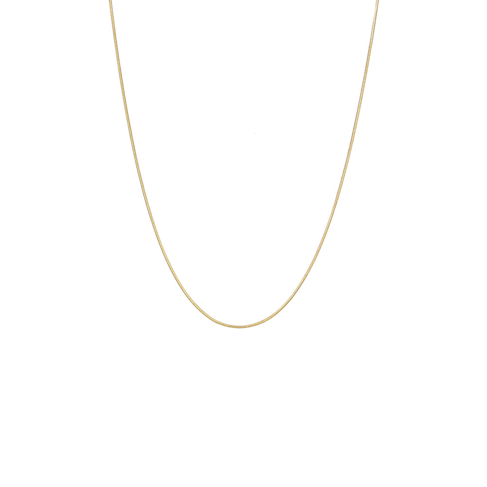 18k Gold Stainless Steel Waterproof Designer Thin Snake Chain Necklace