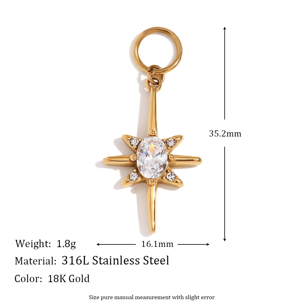 18k Gold Stainless Steel Tarnish Free Cross Bow Freshwater Pearl DIY Necklace Bracelets