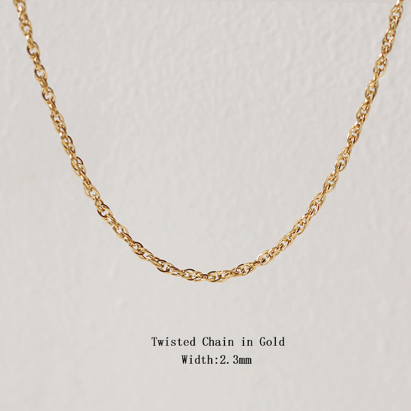 18k Gold Stainless Steel Thin Delicate Link Flower Coin Cuban Chain Layered Necklace