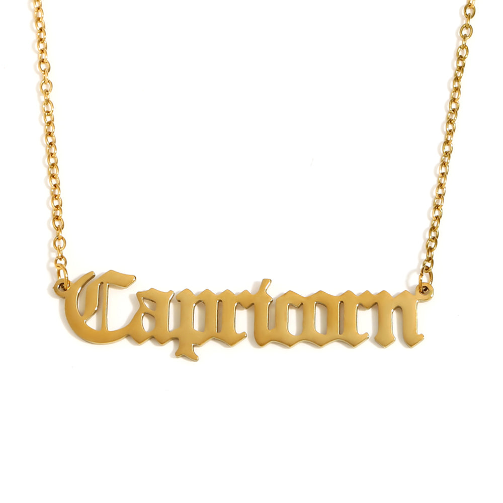 Silver 18k Gold Waterproof Tarnish Free 12 Star Zodiac Sign Pendant Necklaces