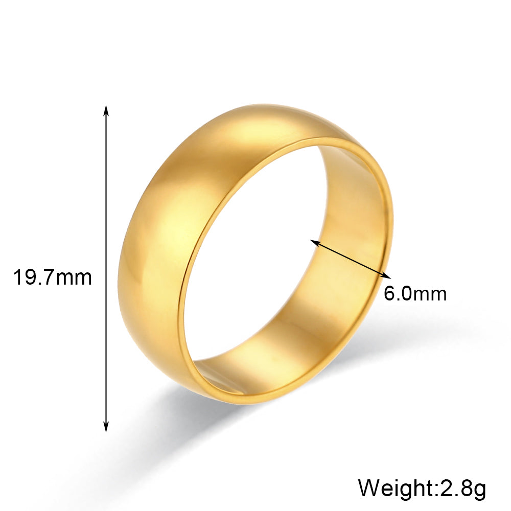 Waterproof Stainless Steel 18k Gold Silver Bling Bling 2mm 4mm 6mm Stackable Rings