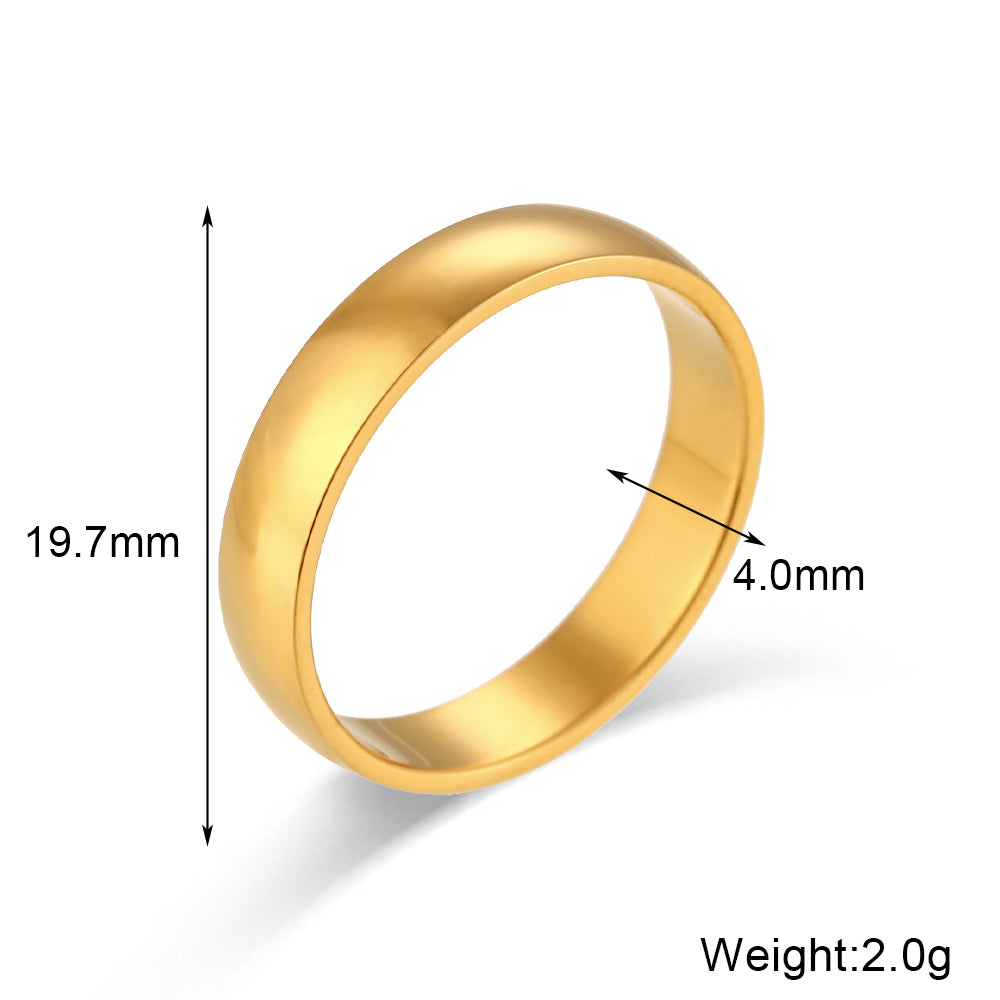 Waterproof Stainless Steel 18k Gold Silver Bling Bling 2mm 4mm 6mm Stackable Rings