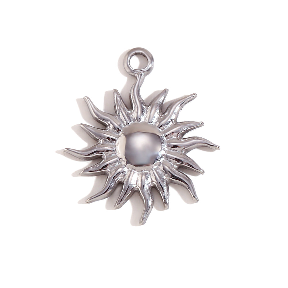 DIY Stainless Steel Waterproof Face Sun Cross Sunflower All seeing Eye Charms Pendants Bracelets